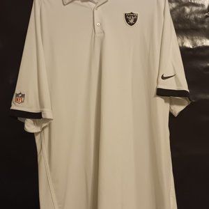 Nike Dri Fit Raiders Polo Style Shirt  Size XL